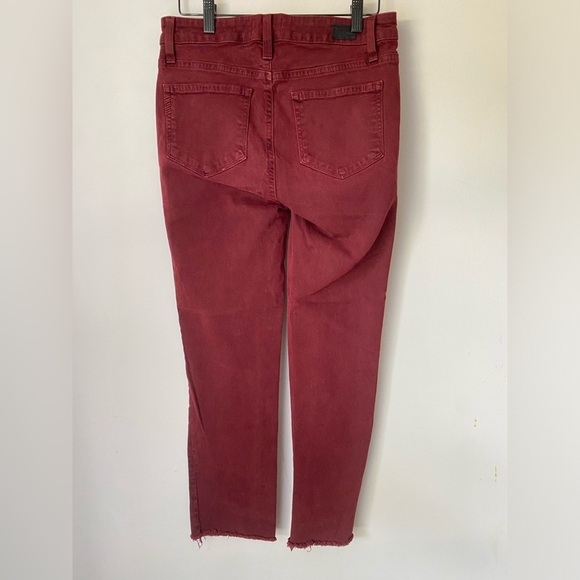 Paige Jeans Women's 28 Jacquelin Straight Denim Red Jeans - Picture 2 of 9